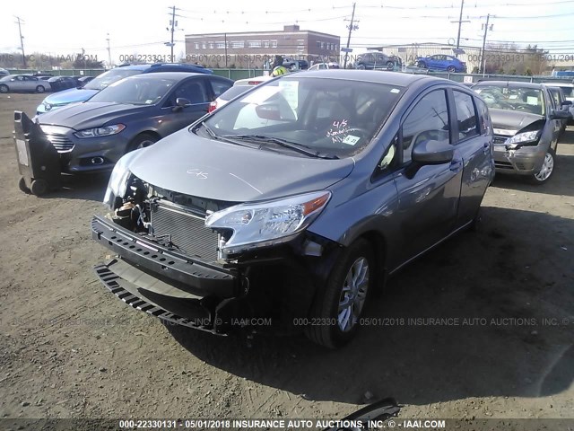 3N1CE2CP1FL429729 - 2015 NISSAN VERSA NOTE S/S PLUS/SV/SL/SR GRAY photo 2