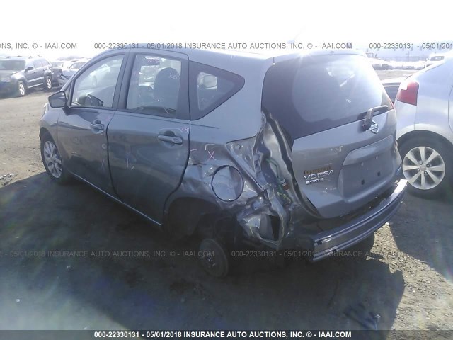 3N1CE2CP1FL429729 - 2015 NISSAN VERSA NOTE S/S PLUS/SV/SL/SR GRAY photo 3