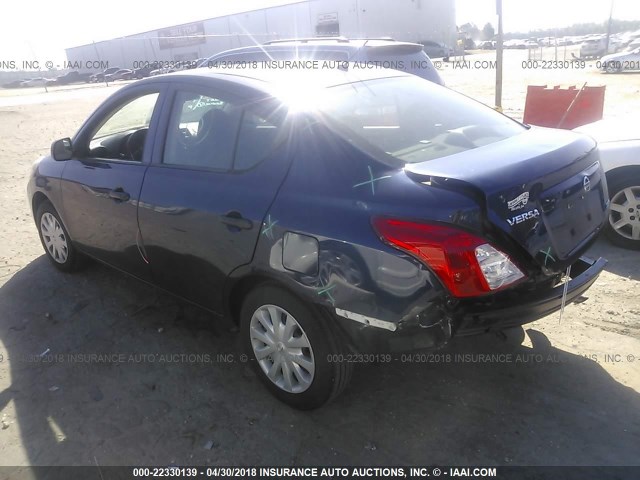 3N1CN7AP6DL886288 - 2013 NISSAN VERSA S/S PLUS/SV/SL BLUE photo 3