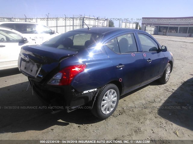 3N1CN7AP6DL886288 - 2013 NISSAN VERSA S/S PLUS/SV/SL BLUE photo 4