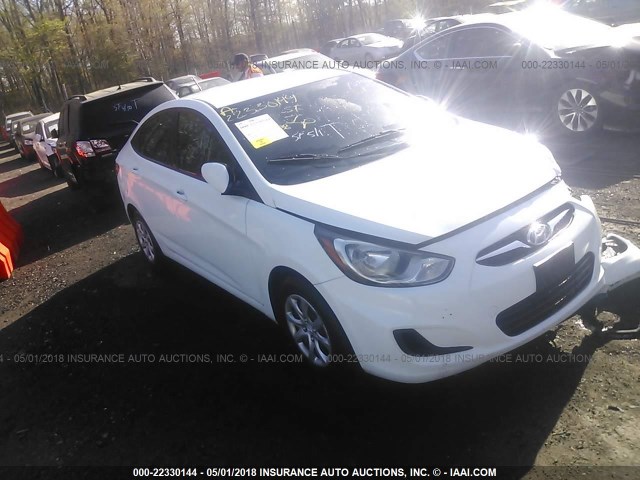 KMHCT4AE3CU119773 - 2012 HYUNDAI ACCENT GLS/GS WHITE photo 1