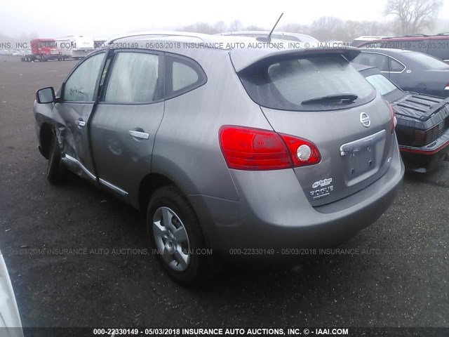 JN8AS5MV3EW714974 - 2014 NISSAN ROGUE SELECT S GRAY photo 3