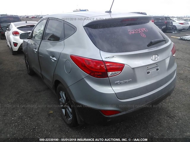 KM8JT3AF4FU091061 - 2015 HYUNDAI TUCSON GLS SILVER photo 3