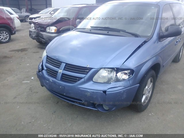 2D4GP44L37R229152 - 2007 DODGE GRAND CARAVAN SXT BLUE photo 6