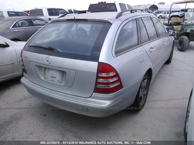 WDBRH64JX2F163520 - 2002 MERCEDES-BENZ C 320 SILVER photo 4