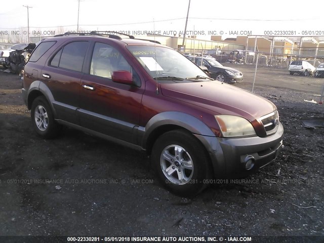 KNDJD733255387975 - 2005 KIA SORENTO EX/LX RED photo 1