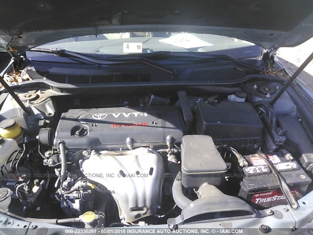 4T1BE46K97U517919 - 2007 TOYOTA CAMRY NEW GENERAT CE/LE/XLE/SE GREEN photo 10