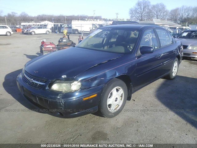 1G1NE52JX16231151 - 2001 CHEVROLET MALIBU LS 蓝色 照片 2