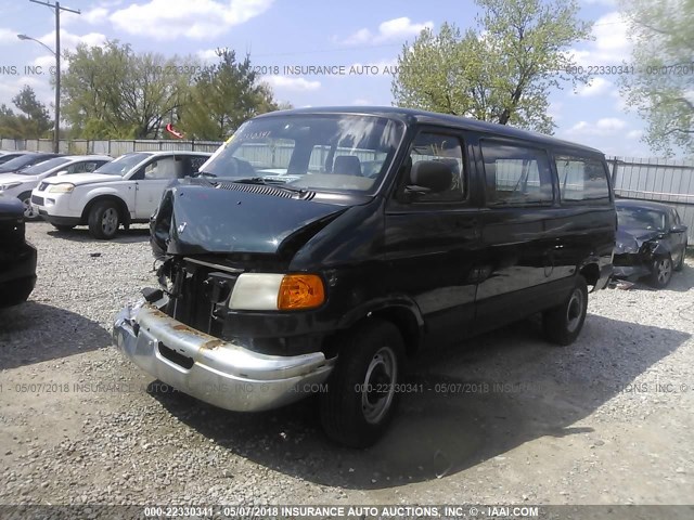 2B4JB25Z0YK169752 - 2000 DODGE RAM WAGON B2500 GREEN photo 2