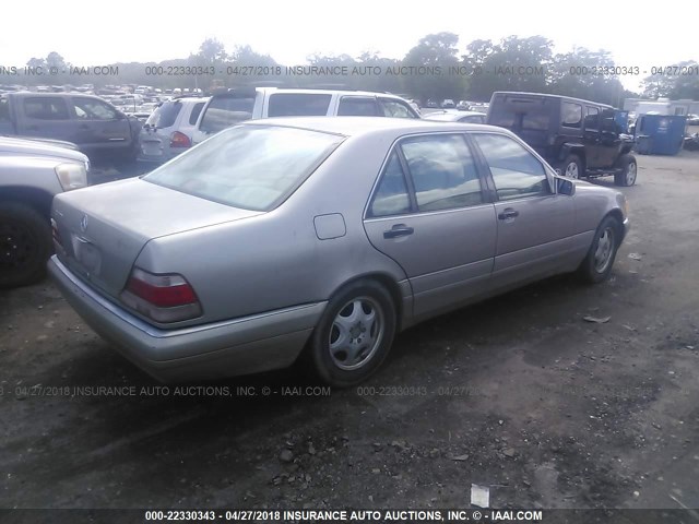 WDBGA43G8VA372570 - 1997 MERCEDES-BENZ S 420 TAN photo 4