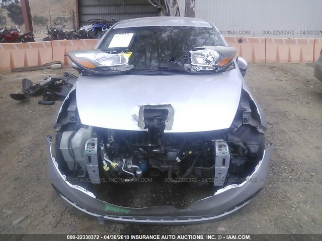 KNADM4A36D6212228 - 2013 KIA RIO LX SILVER photo 6