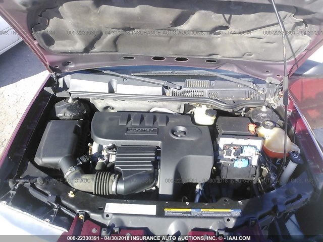 1G8AJ52F55Z102665 - 2005 SATURN ION LEVEL 2 RED photo 10