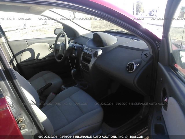 1G8AJ52F55Z102665 - 2005 SATURN ION LEVEL 2 RED photo 5