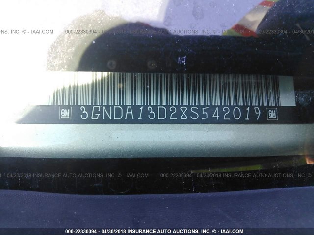 3GNDA13D28S542019 - 2008 CHEVROLET HHR LS ოქროსფერი ფოტო 9