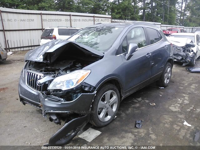 KL4CJBSB3FB188637 - 2015 BUICK ENCORE CONVENIENCE GRAY photo 2