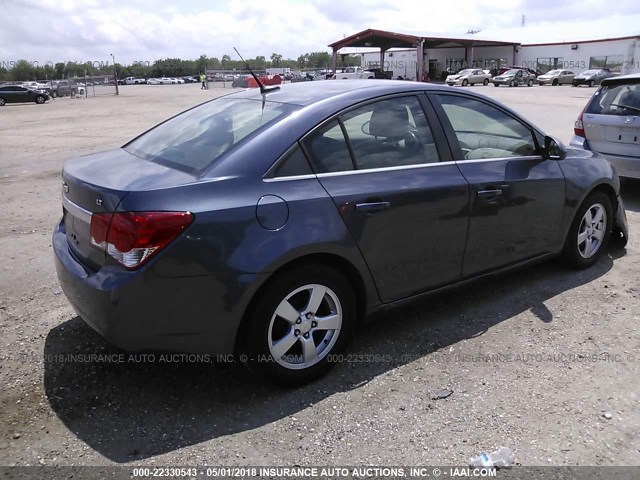 1G1PC5SB2E7385490 - 2014 CHEVROLET CRUZE LT BLUE photo 4