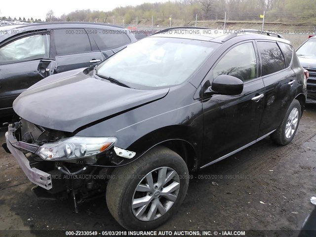 JN8AZ1MW5DW302373 - 2013 NISSAN MURANO S/SL/LE BLACK photo 2