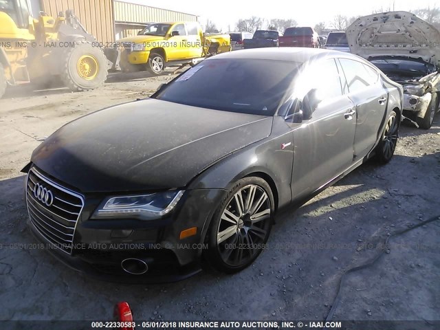 WAUSGAFC8CN022604 - 2012 AUDI A7 PRESTIGE BLACK photo 2