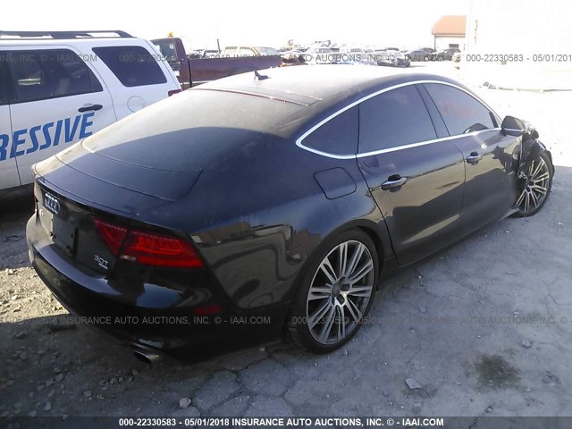 WAUSGAFC8CN022604 - 2012 AUDI A7 PRESTIGE BLACK photo 4