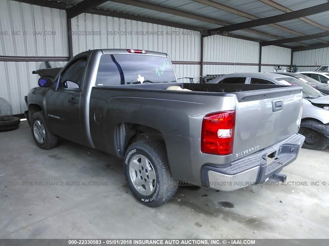 1GCEC14X27Z629288 - 2007 CHEVROLET SILVERADO C1500 CLASSIC GRAY photo 3