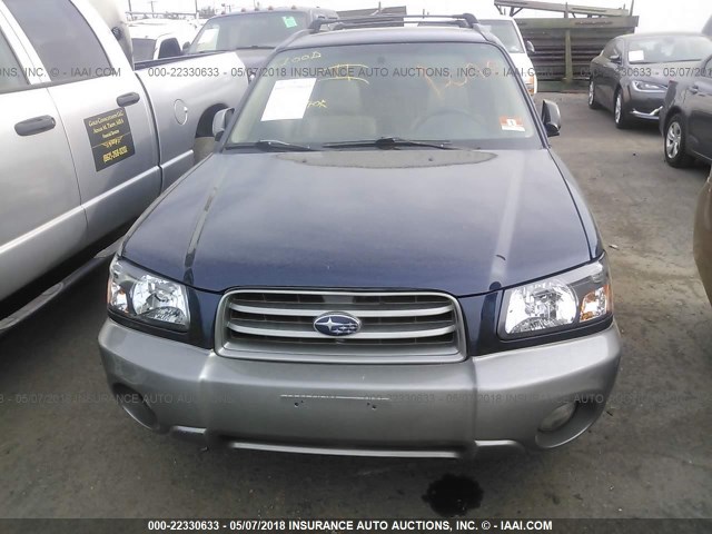 JF1SG67695H725631 - 2005 SUBARU FORESTER 2.5XS LL BEAN BLUE photo 6