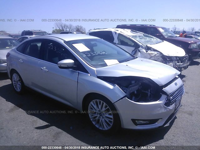 1FADP3J24FL322443 - 2015 FORD FOCUS TITANIUM SILVER photo 1