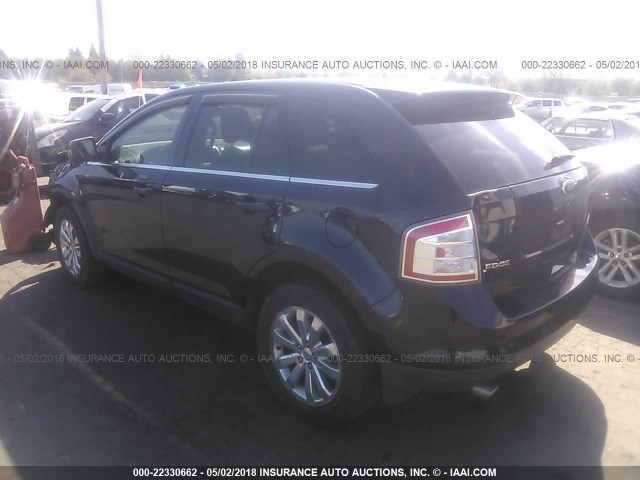 2FMDK49C08BB07071 - 2008 FORD EDGE LIMITED BLACK photo 3