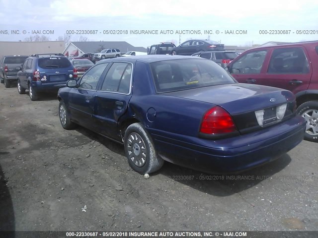 2FAFP71W64X167185 - 2004 FORD CROWN VICTORIA POLICE INTERCEPTOR BLUE photo 3