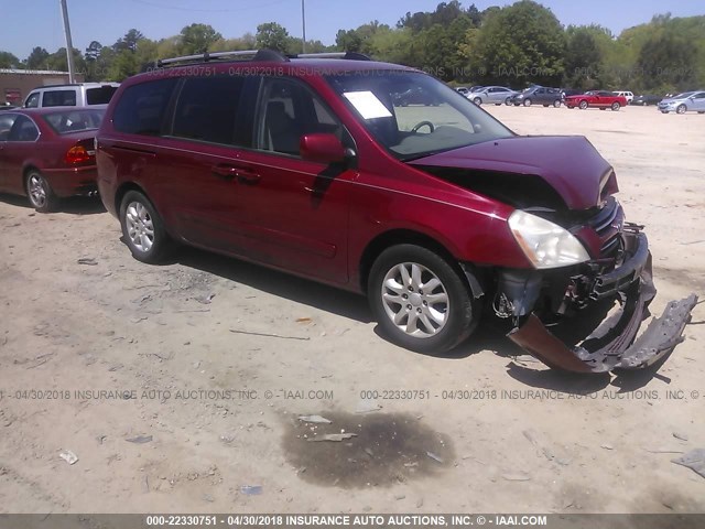 KNDMB233476173878 - 2007 KIA SEDONA EX/LX RED photo 1