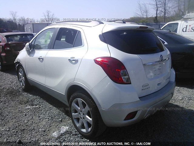 KL4CJGSB8GB636935 - 2016 BUICK ENCORE WHITE photo 3