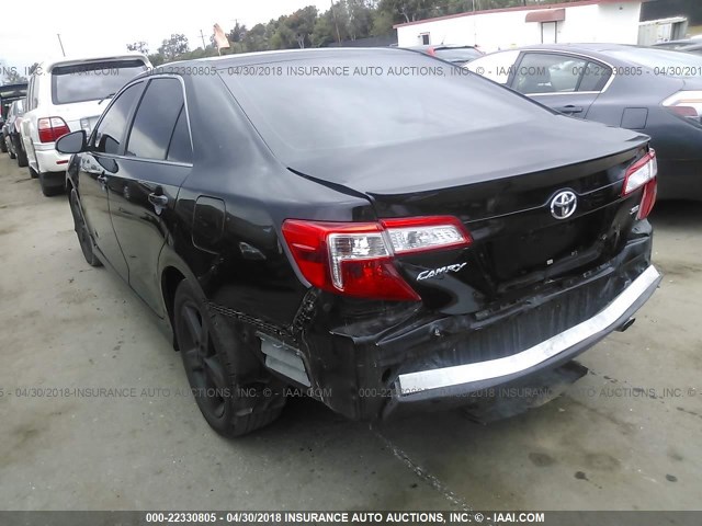 4T1BF1FK8CU073390 - 2012 TOYOTA CAMRY SE/LE/XLE BLACK photo 3