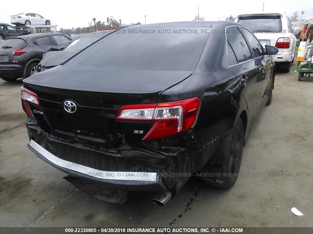 4T1BF1FK8CU073390 - 2012 TOYOTA CAMRY SE/LE/XLE BLACK photo 4