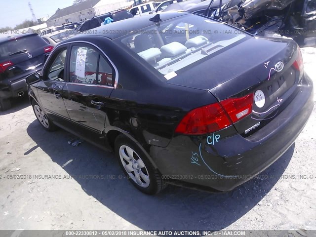 KNAGE228395297969 - 2009 KIA OPTIMA LX/EX BLACK photo 3