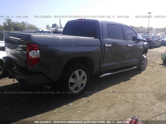 5TFAY5F15JX722230 - 2018 TOYOTA TUNDRA CREWMAX 1794/PLATINUM GRAY photo 4