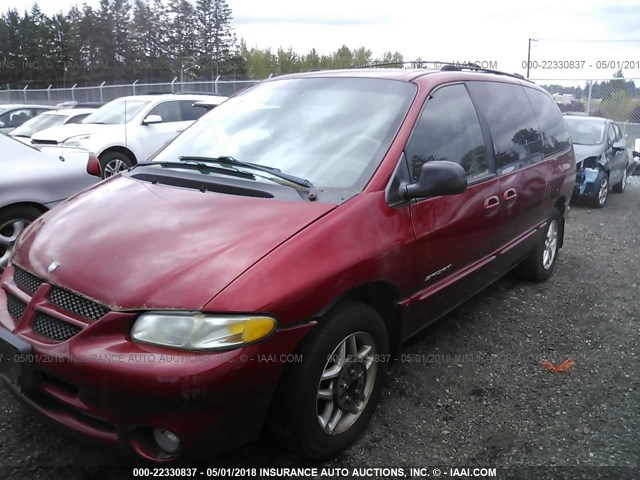 1B4GP44G1YB755325 - 2000 DODGE GRAND CARAVAN SE/SPORT RED photo 2