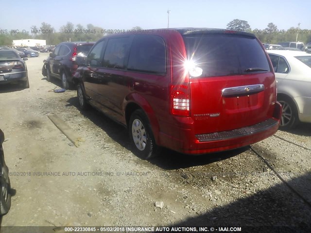 2A8HR44H98R734792 - 2008 CHRYSLER TOWN & COUNTRY LX RED photo 3