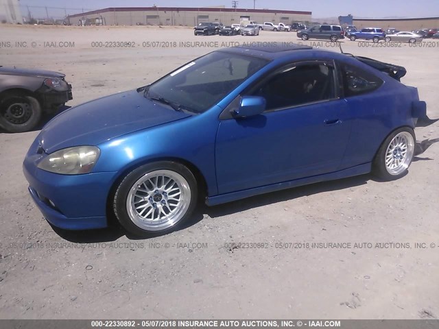 JH4DC53026S018531 - 2006 ACURA RSX TYPE-S BLUE photo 2