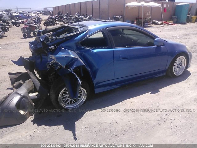 JH4DC53026S018531 - 2006 ACURA RSX TYPE-S BLUE photo 4