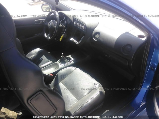 JH4DC53026S018531 - 2006 ACURA RSX TYPE-S BLUE photo 5