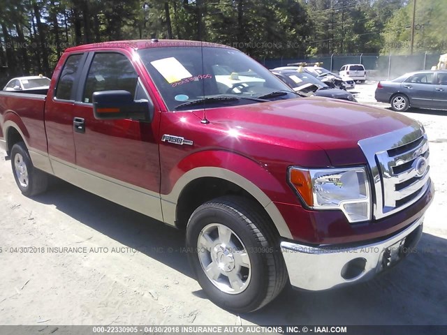 1FTEX1C83AFA86864 - 2010 FORD F150 SUPER CAB RED photo 1