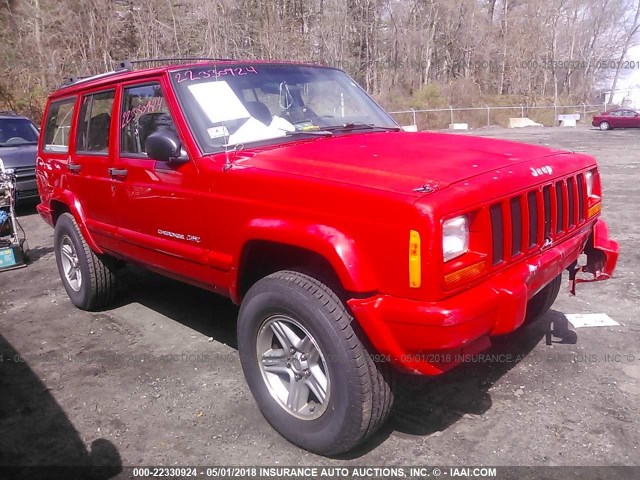 1J4FF58S6YL211462 - 2000 JEEP CHEROKEE CLASSIC RED photo 1