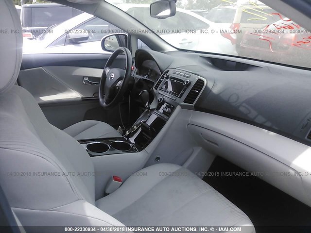 4T3ZK3BB4BU045183 - 2011 TOYOTA VENZA SILVER photo 5