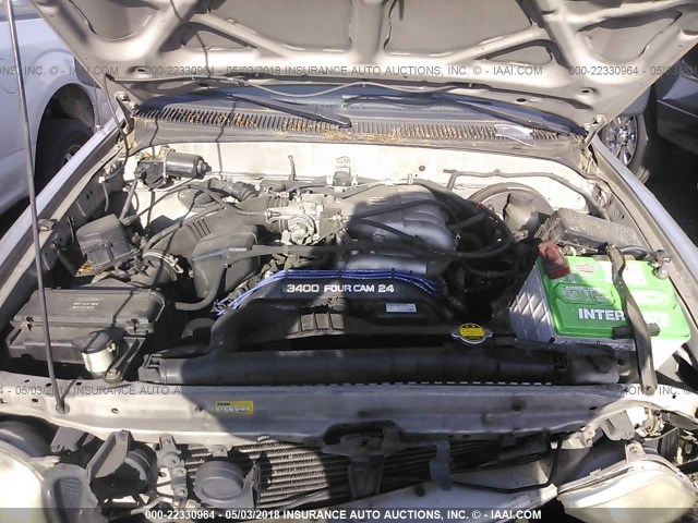 5TESN92N82Z898177 - 2002 TOYOTA TACOMA XTRACAB PRERUNNER ვერცხლისფერი ფოტო 10