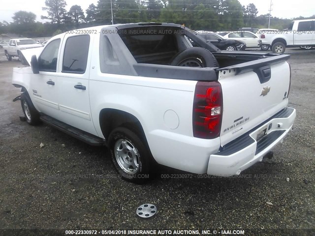 3GNNCFE00AG280676 - 2010 CHEVROLET AVALANCHE LT WHITE photo 3