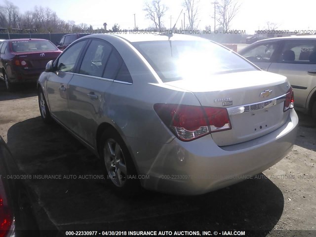 1G1PC5SBXD7289251 - 2013 CHEVROLET CRUZE LT SILVER photo 3