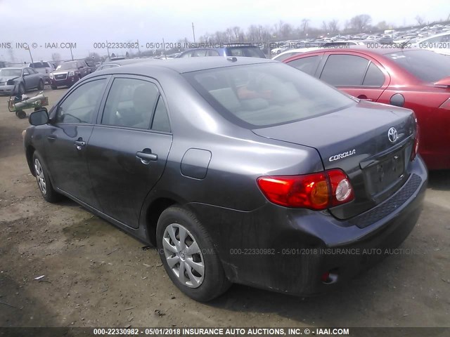JTDBL40E499058057 - 2009 TOYOTA COROLLA LE/XLE GRAY photo 3