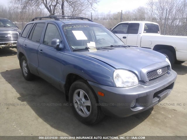 KM8SC83D61U054180 - 2001 HYUNDAI SANTA FE GLS/LX Light Blue photo 1