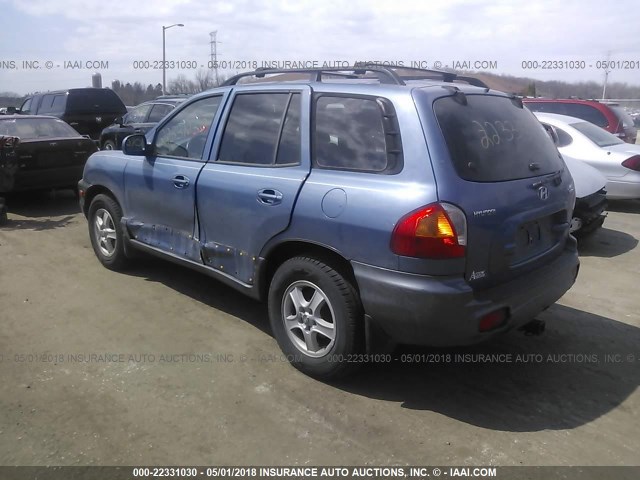 KM8SC83D61U054180 - 2001 HYUNDAI SANTA FE GLS/LX Light Blue photo 3