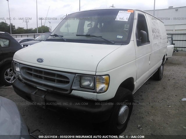 1FTNE2425XHA02837 - 1999 FORD ECONOLINE E250 VAN WHITE photo 2