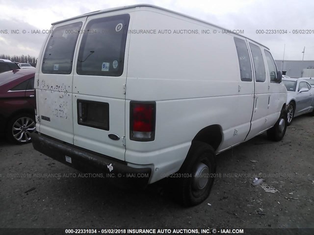 1FTNE2425XHA02837 - 1999 FORD ECONOLINE E250 VAN WHITE photo 4